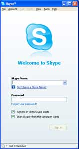 Skype login